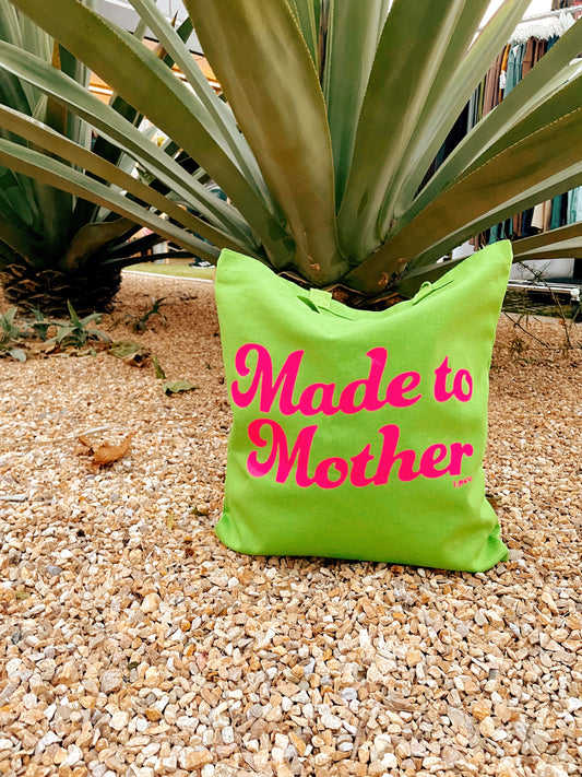 Made to Mother Lime Green Tote Bag
