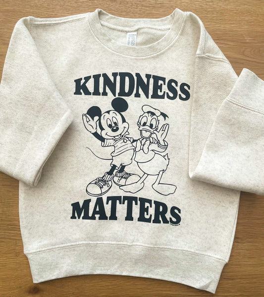 Kindness Matters Kids Crewneck - Sand