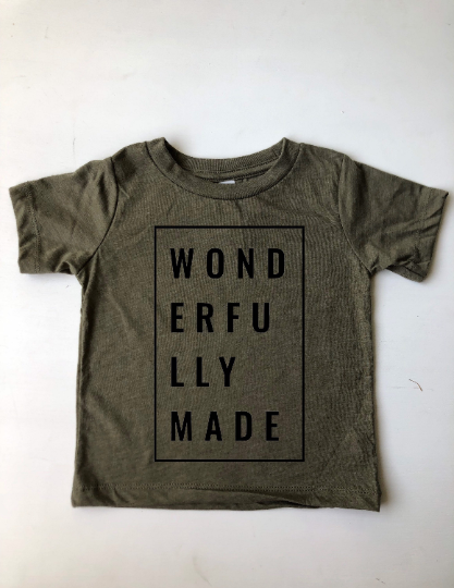 Wonderfully Made Infant, Toddler, Youth T-shirts